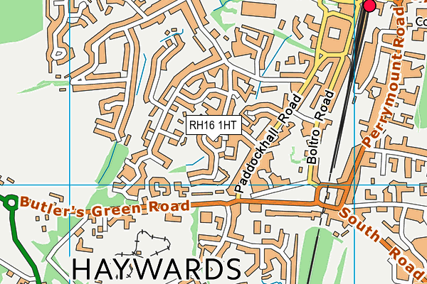 RH16 1HT map - OS VectorMap District (Ordnance Survey)