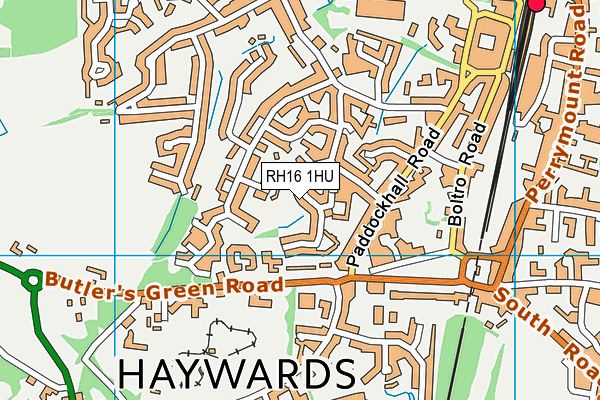 RH16 1HU map - OS VectorMap District (Ordnance Survey)