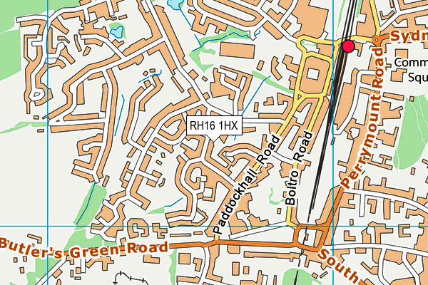 RH16 1HX map - OS VectorMap District (Ordnance Survey)