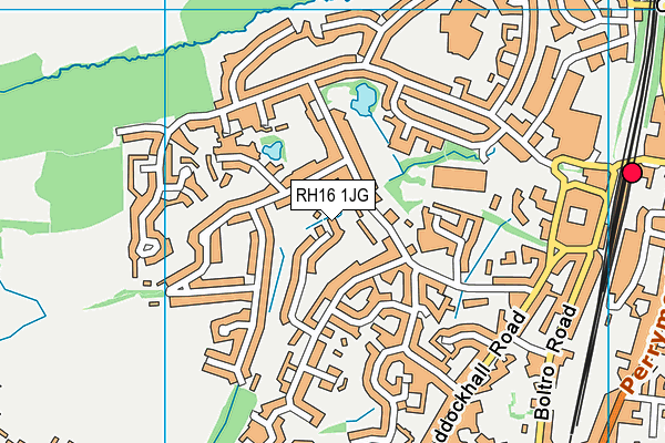 RH16 1JG map - OS VectorMap District (Ordnance Survey)