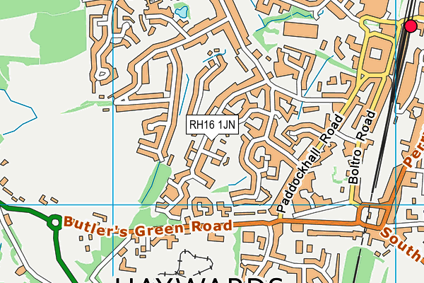 RH16 1JN map - OS VectorMap District (Ordnance Survey)