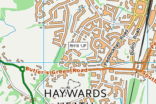 RH16 1JP map - OS VectorMap District (Ordnance Survey)