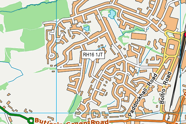 RH16 1JT map - OS VectorMap District (Ordnance Survey)