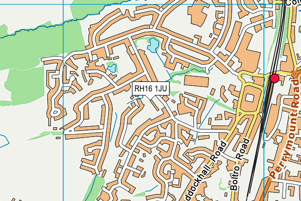 RH16 1JU map - OS VectorMap District (Ordnance Survey)