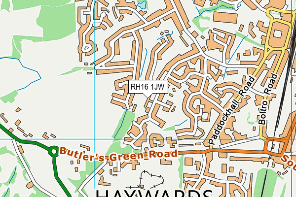 RH16 1JW map - OS VectorMap District (Ordnance Survey)