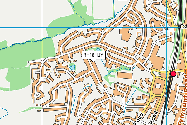 RH16 1JY map - OS VectorMap District (Ordnance Survey)