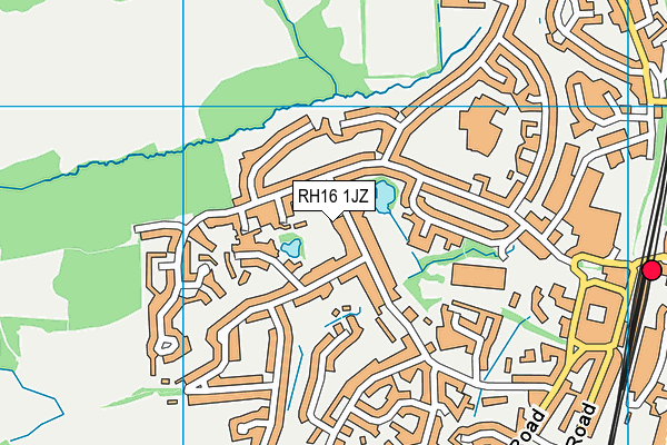 RH16 1JZ map - OS VectorMap District (Ordnance Survey)