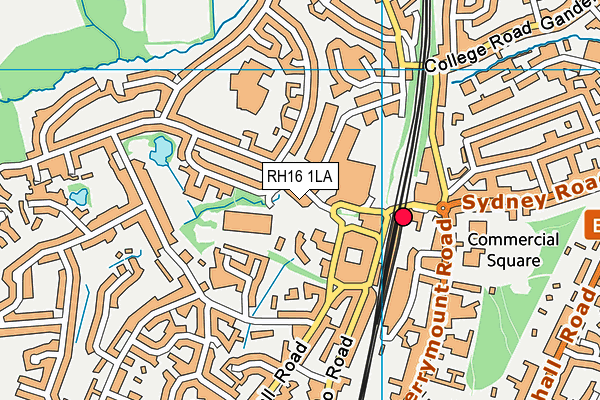 RH16 1LA map - OS VectorMap District (Ordnance Survey)