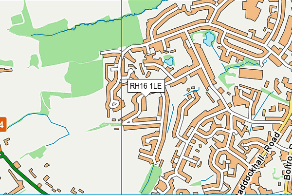 RH16 1LE map - OS VectorMap District (Ordnance Survey)