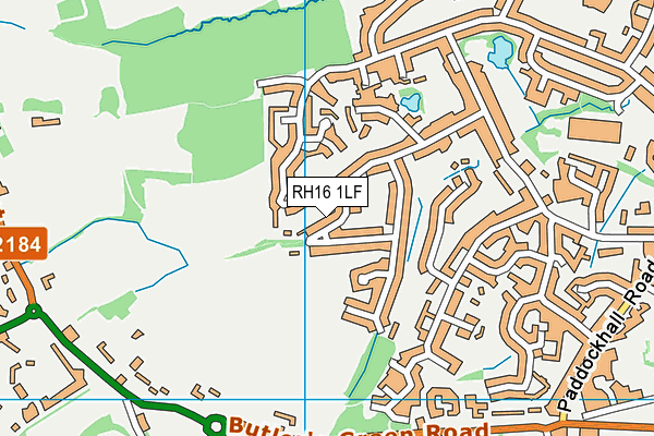 RH16 1LF map - OS VectorMap District (Ordnance Survey)