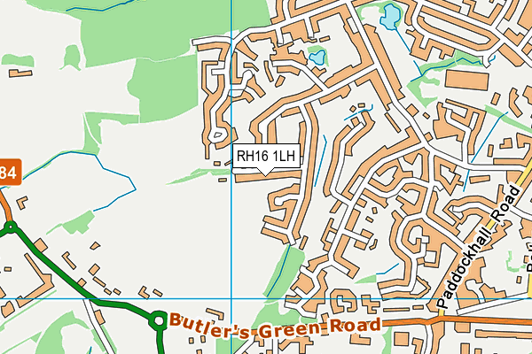 RH16 1LH map - OS VectorMap District (Ordnance Survey)