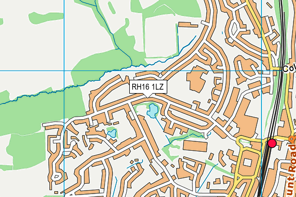RH16 1LZ map - OS VectorMap District (Ordnance Survey)
