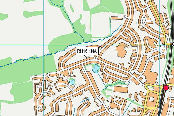 RH16 1NA map - OS VectorMap District (Ordnance Survey)