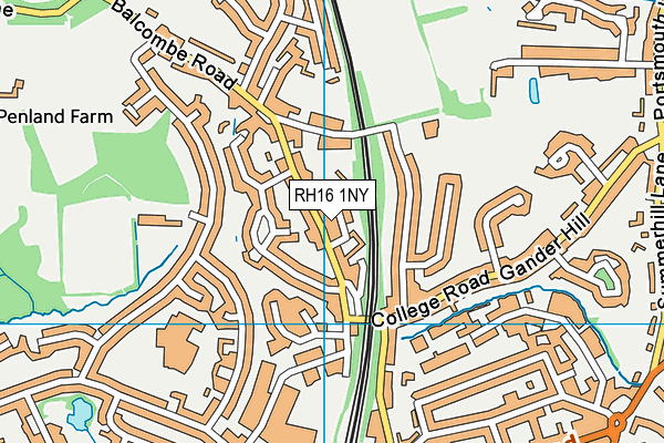 RH16 1NY map - OS VectorMap District (Ordnance Survey)