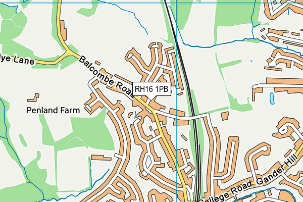 RH16 1PB map - OS VectorMap District (Ordnance Survey)