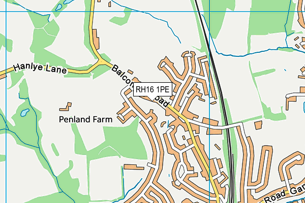 RH16 1PE map - OS VectorMap District (Ordnance Survey)