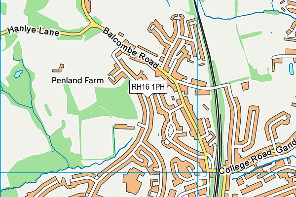 RH16 1PH map - OS VectorMap District (Ordnance Survey)