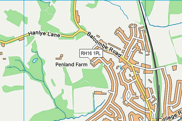 RH16 1PL map - OS VectorMap District (Ordnance Survey)