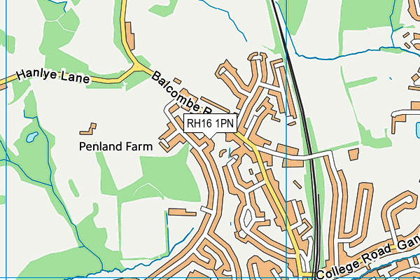 RH16 1PN map - OS VectorMap District (Ordnance Survey)