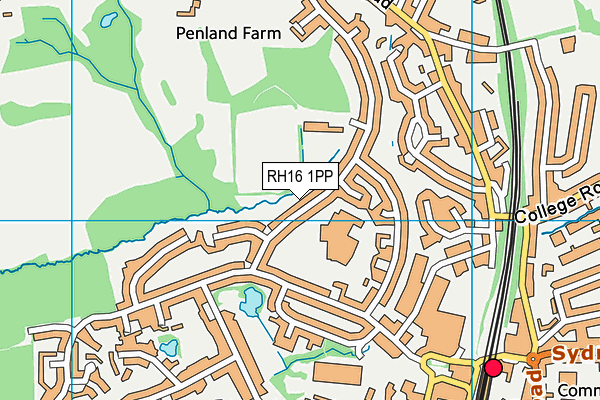 RH16 1PP map - OS VectorMap District (Ordnance Survey)