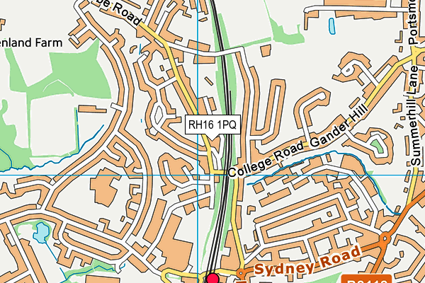 RH16 1PQ map - OS VectorMap District (Ordnance Survey)