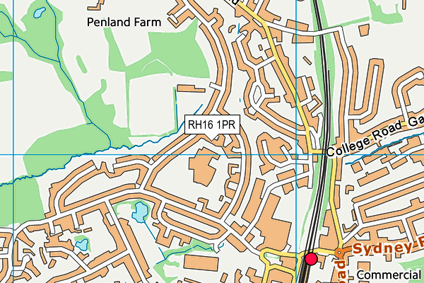 RH16 1PR map - OS VectorMap District (Ordnance Survey)
