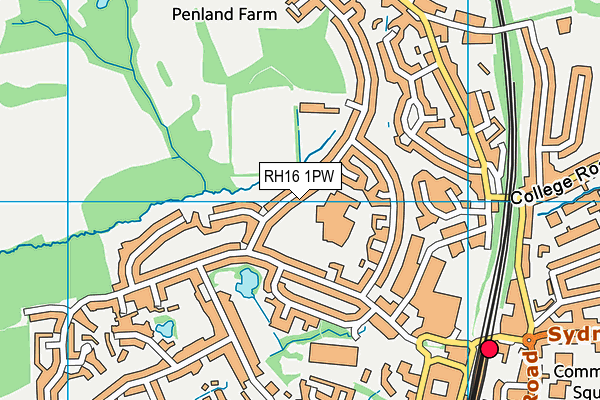 RH16 1PW map - OS VectorMap District (Ordnance Survey)