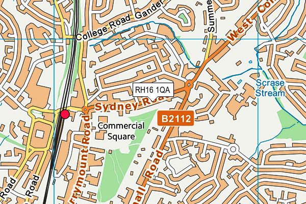 RH16 1QA map - OS VectorMap District (Ordnance Survey)