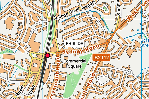 RH16 1QE map - OS VectorMap District (Ordnance Survey)