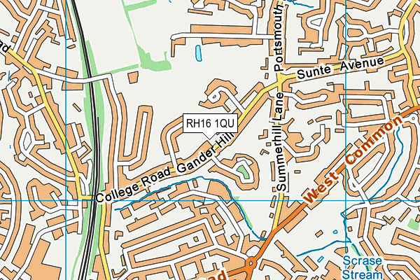 RH16 1QU map - OS VectorMap District (Ordnance Survey)