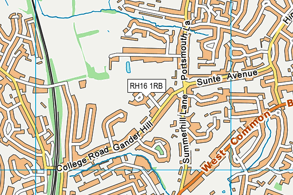 RH16 1RB map - OS VectorMap District (Ordnance Survey)