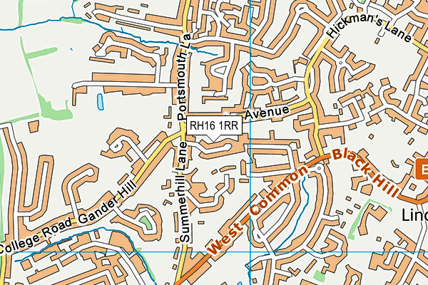 RH16 1RR map - OS VectorMap District (Ordnance Survey)