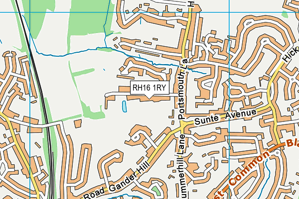 RH16 1RY map - OS VectorMap District (Ordnance Survey)
