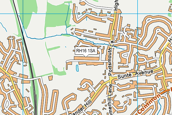 RH16 1SA map - OS VectorMap District (Ordnance Survey)