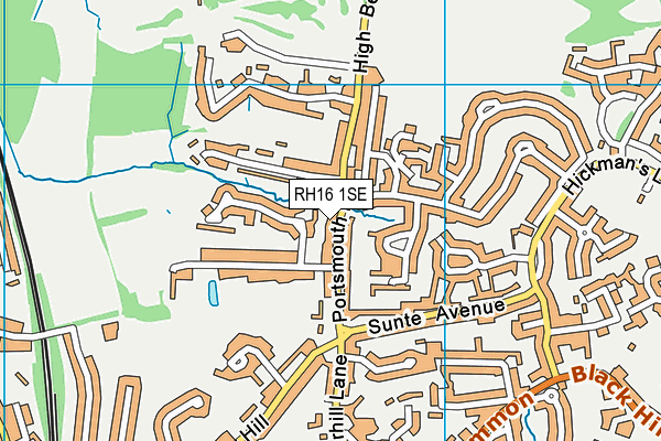 RH16 1SE map - OS VectorMap District (Ordnance Survey)