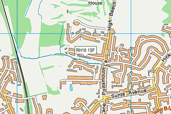 RH16 1SF map - OS VectorMap District (Ordnance Survey)