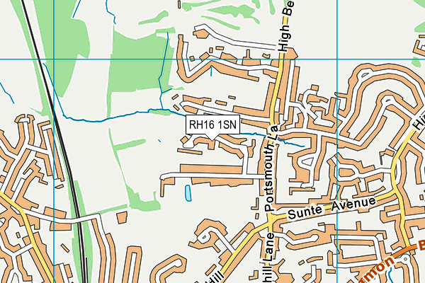 RH16 1SN map - OS VectorMap District (Ordnance Survey)