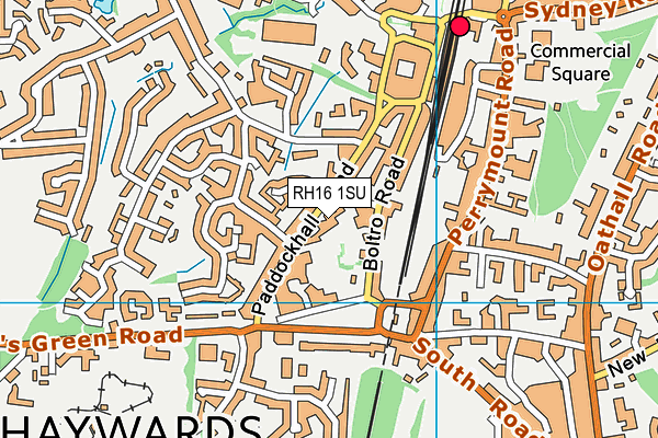 RH16 1SU map - OS VectorMap District (Ordnance Survey)