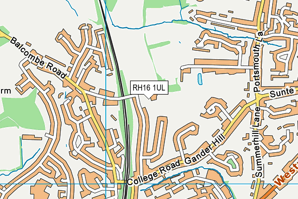 RH16 1UL map - OS VectorMap District (Ordnance Survey)