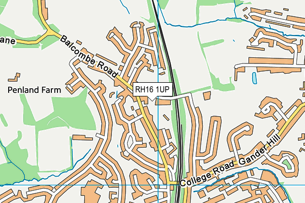 RH16 1UP map - OS VectorMap District (Ordnance Survey)