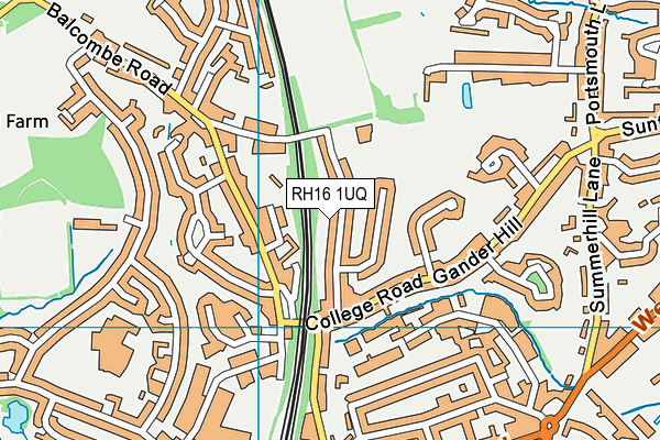 RH16 1UQ map - OS VectorMap District (Ordnance Survey)