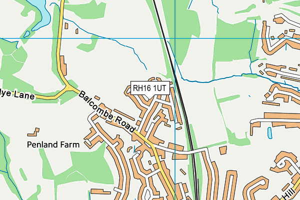 RH16 1UT map - OS VectorMap District (Ordnance Survey)