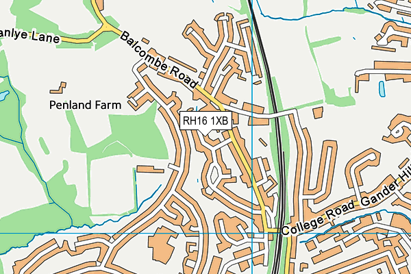 RH16 1XB map - OS VectorMap District (Ordnance Survey)
