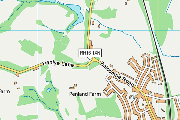 RH16 1XN map - OS VectorMap District (Ordnance Survey)