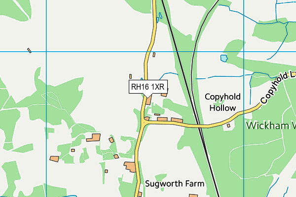 RH16 1XR map - OS VectorMap District (Ordnance Survey)