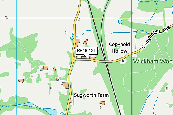 RH16 1XT map - OS VectorMap District (Ordnance Survey)