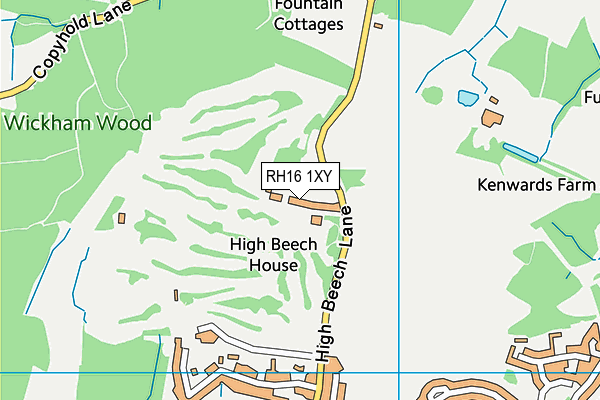 RH16 1XY map - OS VectorMap District (Ordnance Survey)