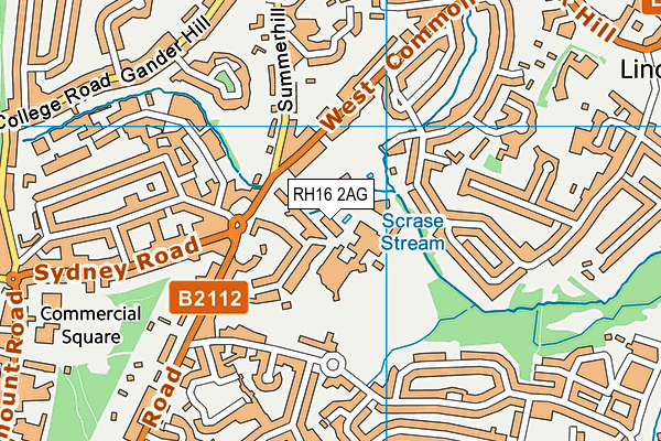 RH16 2AG map - OS VectorMap District (Ordnance Survey)