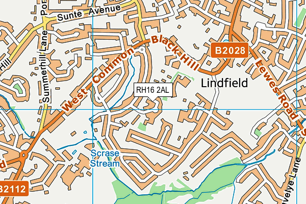 RH16 2AL map - OS VectorMap District (Ordnance Survey)