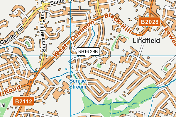 RH16 2BB map - OS VectorMap District (Ordnance Survey)